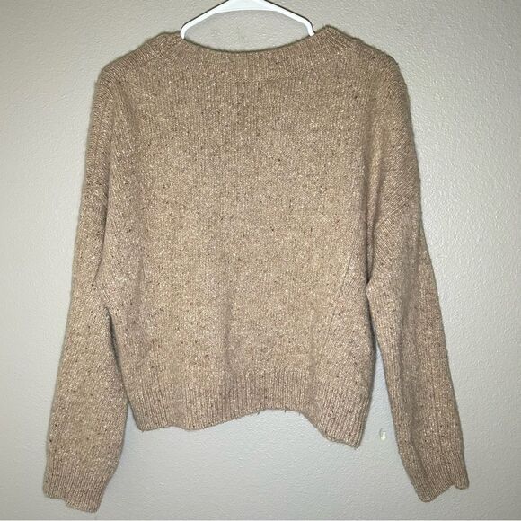 Vince neutral 100% cashmere double seam knit crewneck sweater women’s size small - Picture 7 of 9